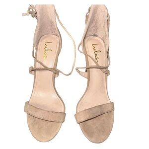 Lulu's Beige Strappy Heels